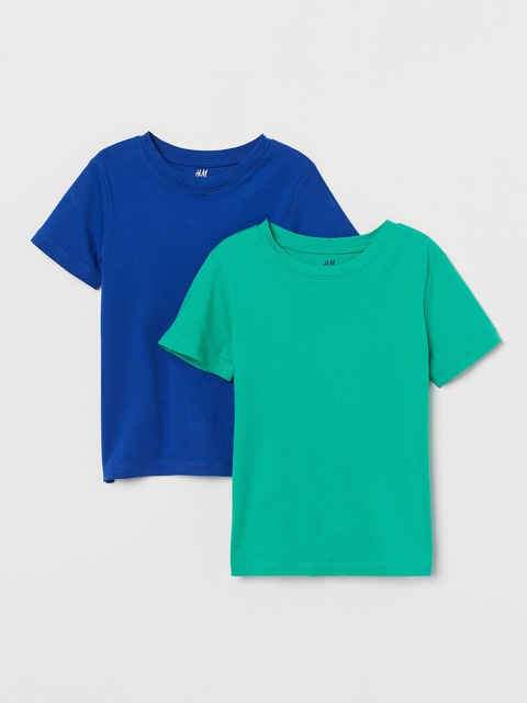 

H&M Boys 2-Pack Cotton T-shirts, Blue