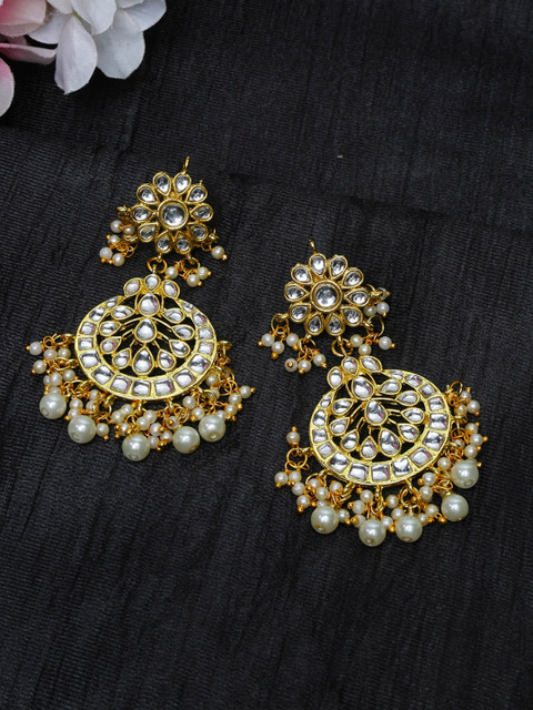

Shining Diva Gold-Toned Circular Chandbalis