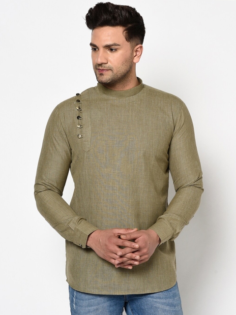 

TABARD Men Olive Green Kurta