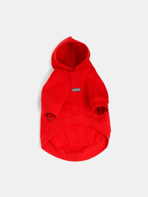 Heads Up For Tails Red Solid Dog Sweatshirt
