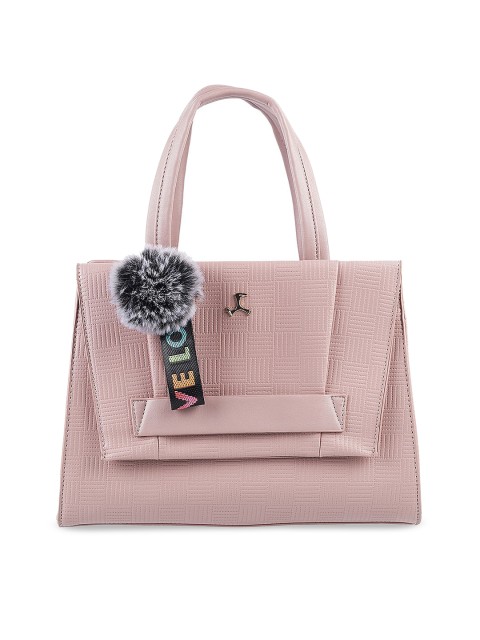 

Mochi Pink Solid Handheld Bag