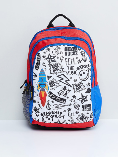 

max Girls Red Graphic Backpack