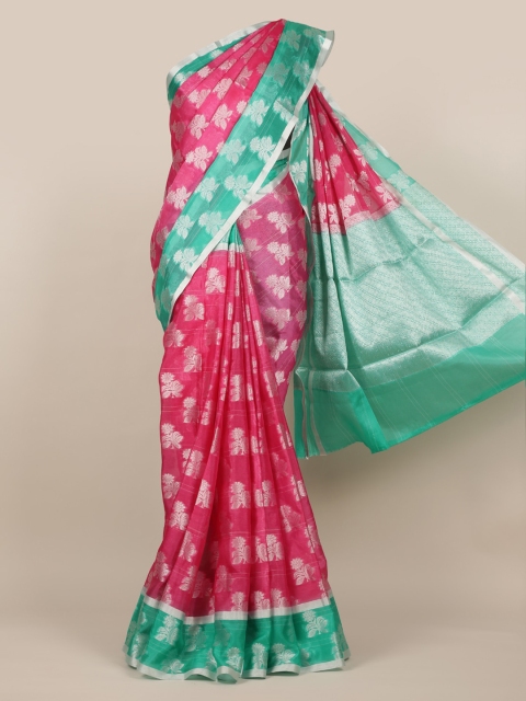 

Pothys Pink Woven Design Cotton Blend Saree