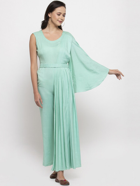 

DUGRI BE THE ONE Women Green Solid Basic Jumpsuit