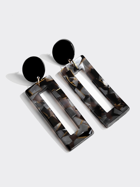 

AQUASTREET Black Contemporary Drop Earrings