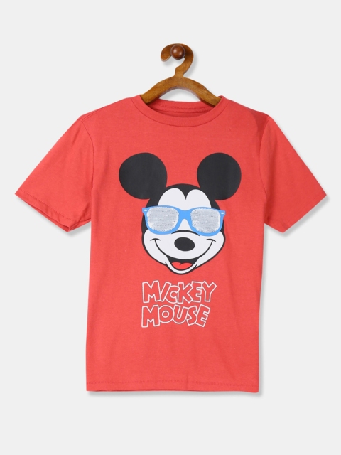 

GAP Boys Red Printed Round Neck T-shirt