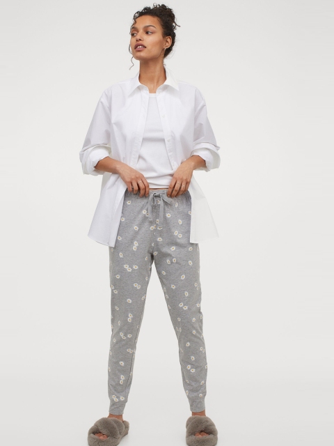 

H&M Women Grey Printed Pyjama bottoms
