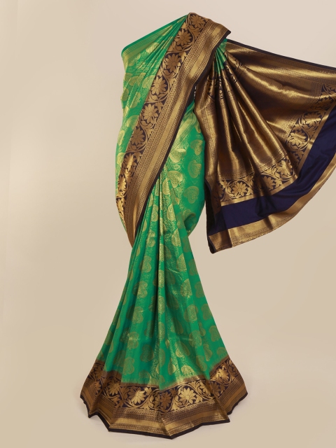 

Pothys Green Woven Design Pure Silk Saree