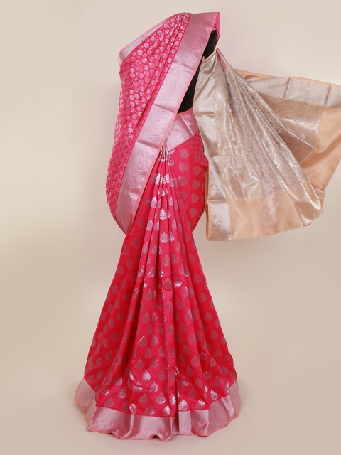 

Pothys Pink Woven Design Art Silk Saree