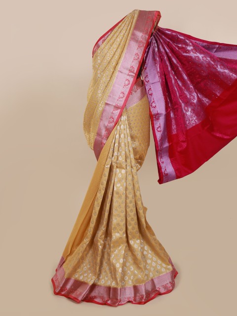 

Pothys Cream-Coloured Woven Design Art Silk Saree