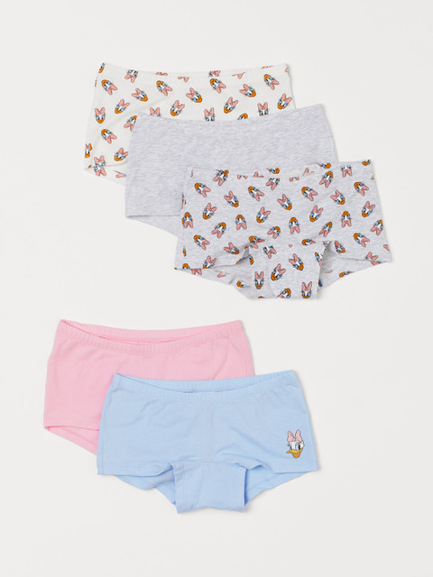 

H&M Girls Pack of 5 Printed Boxer Briefs, White