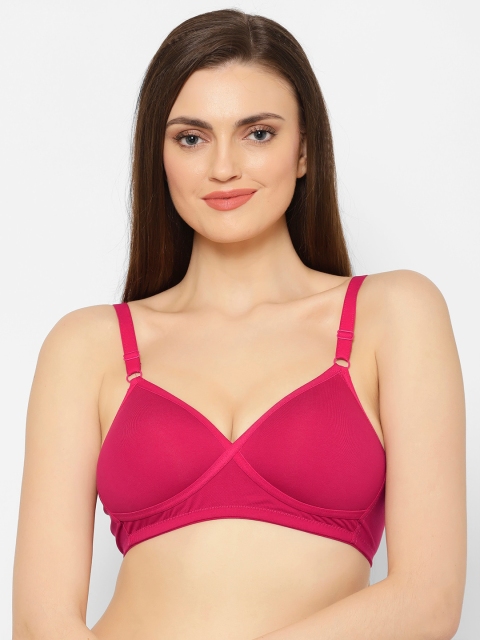 

Floret Magenta Solid Non-Wired Lightly Padded Minimizer Bra T3062
