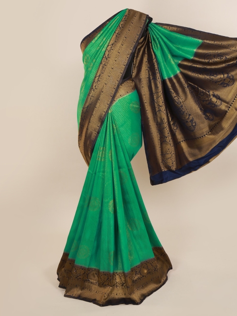 

Pothys Green Printed Pure Silk Saree
