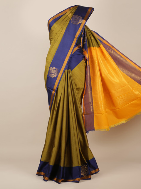

Pothys Green Woven Design Silk Cotton Saree