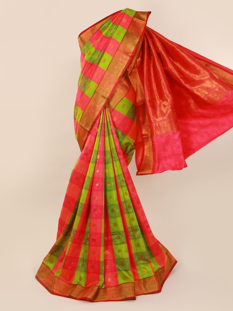 

Pothys Green & Pink Art Silk Woven Design Saree