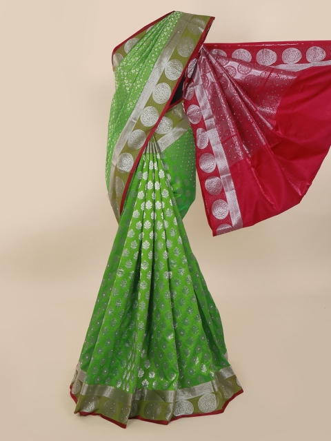 

Pothys Green Woven Design Stone Work Art Silk Saree