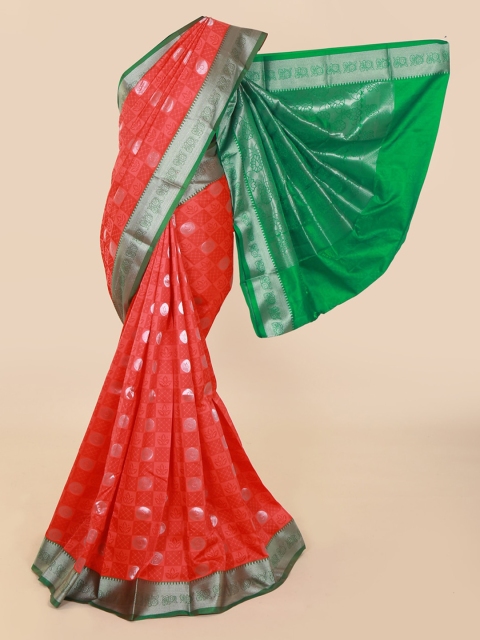 

Pothys Coral Woven Design Art Silk Saree