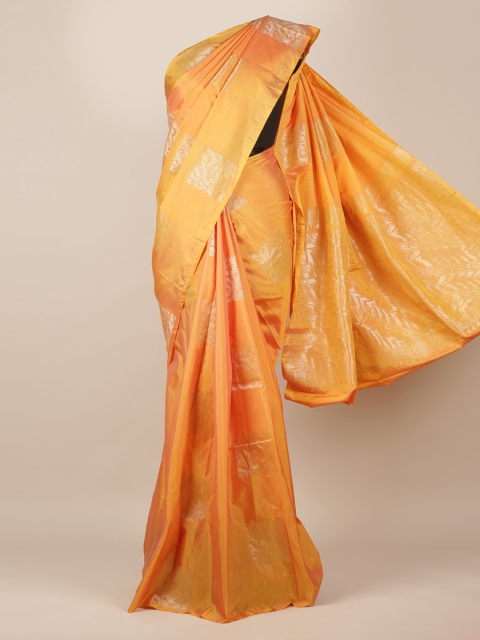 

Pothys Orange Woven Design Silk Cotton Saree