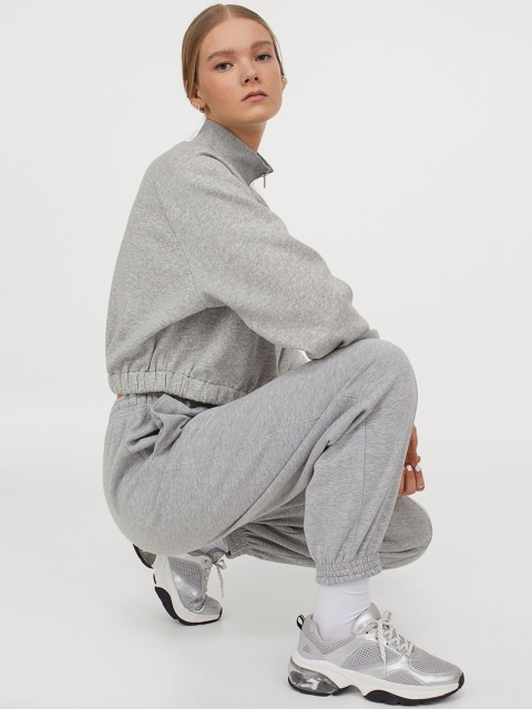 

H&M Women Grey High-Waisted Joggers