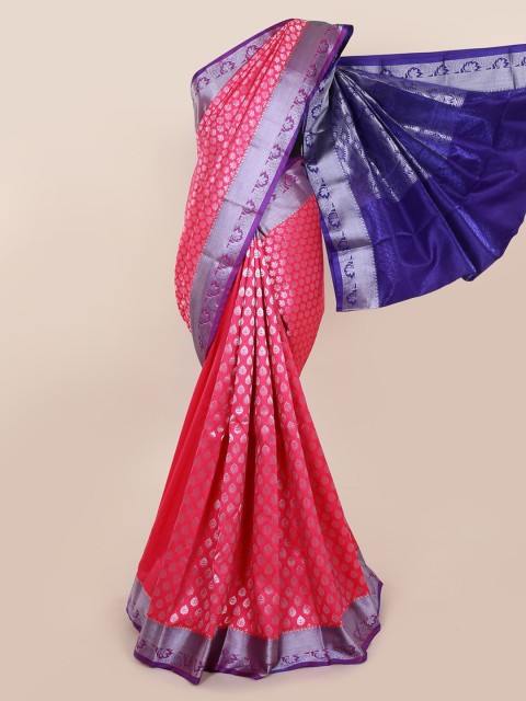 

Pothys Pink & Blue Art Silk Woven Design Saree