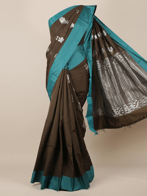 

Pothys Brown Woven Design Silk Cotton Saree