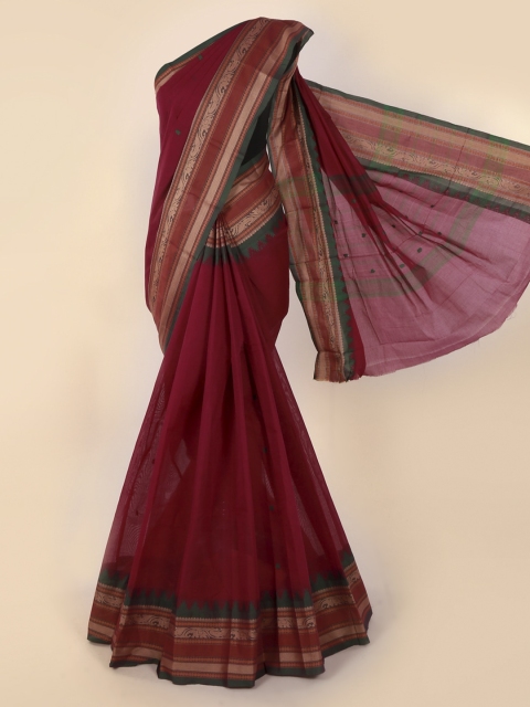 

Pothys Maroon Woven Design Pure Cotton Saree