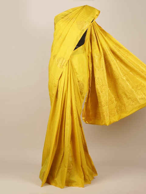 

Pothys Yellow Solid Silk Cotton Saree