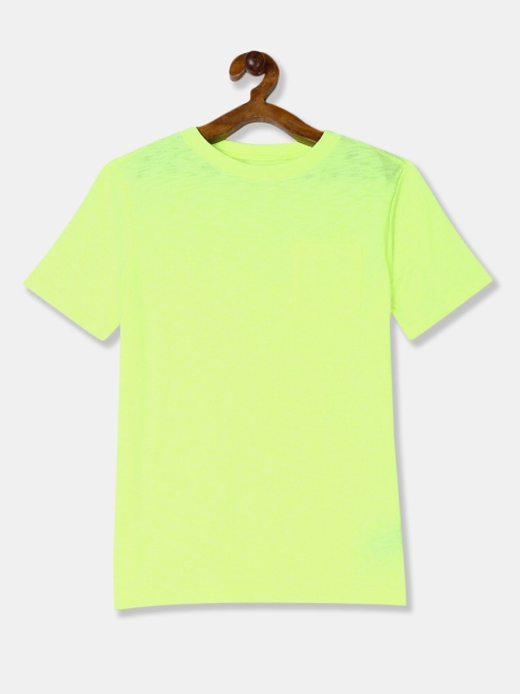 

GAP Boys Yellow Solid Round Neck T-shirt