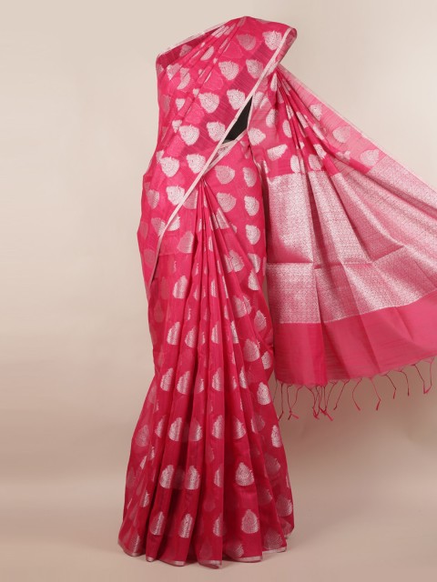 

Pothys Magenta Woven Design Cotton Blend Saree