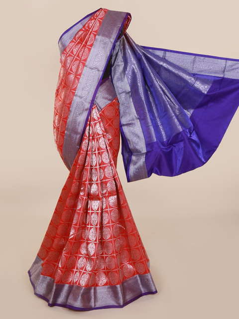 

Pothys Magenta Woven Design Art Silk Saree