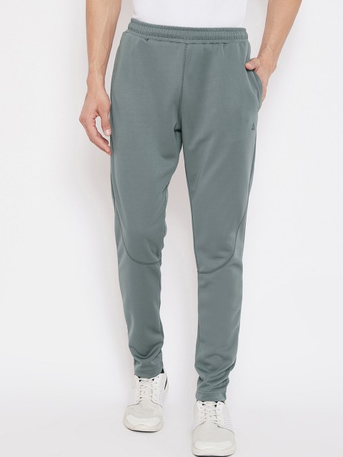 

Athleto Men Grey Solid Slim-Fit Training Track Pants