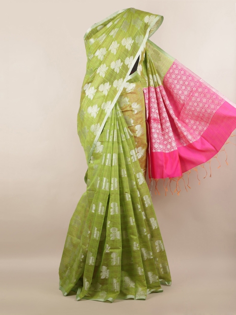 

Pothys Green Woven Design Cotton Blend Saree
