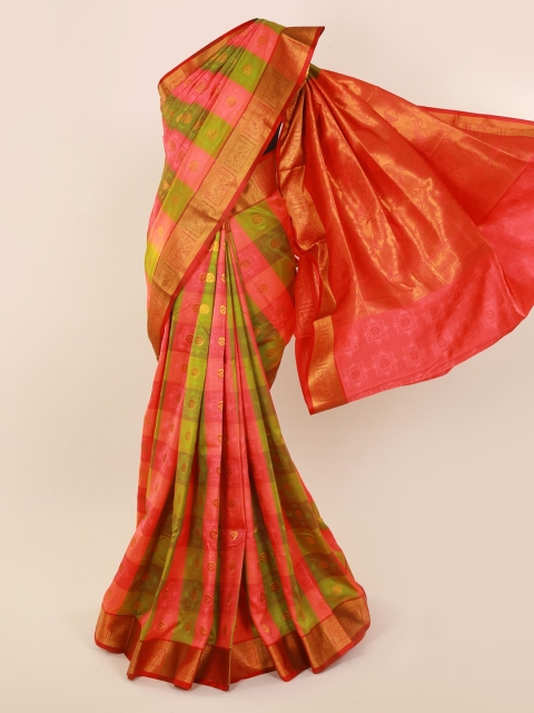 

Pothys Multicoloured Checked Art Silk Saree, Multi