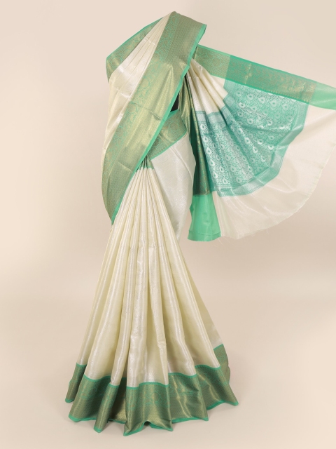 

Pothys Off-White Woven Design Cotton Blend Saree