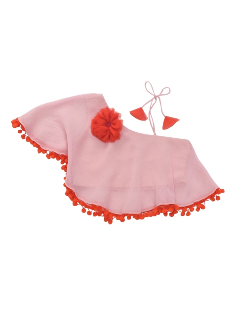 

The Magic Wand Pink Cape Sleeves Chiffon Top