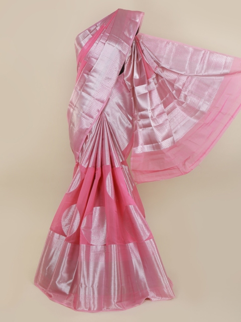 

Pothys Pink Woven Design Cotton Blend Saree