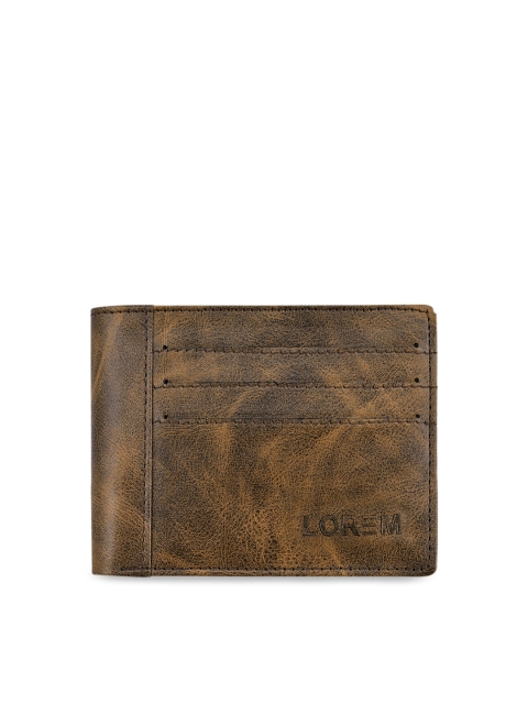 

LOREM Men Brown Printed Two Fold Wallet