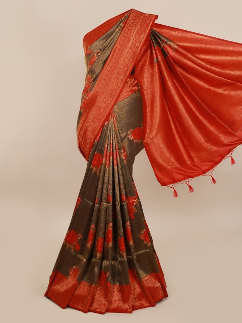 

Pothys Brown & Orange Art Silk Woven Design Saree