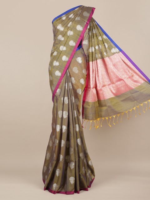

Pothys Green Woven Design Cotton Blend Saree