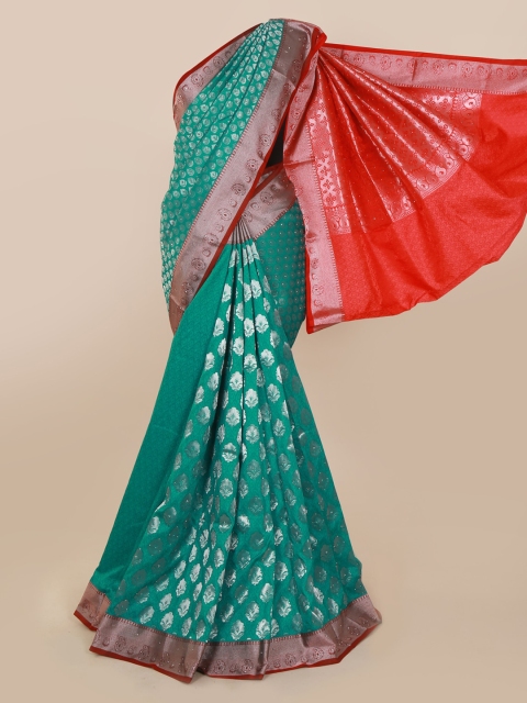 

Pothys Green & Orange Art Silk Woven Design Saree