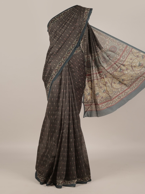 

Pothys Black Woven Design Jute Silk Saree