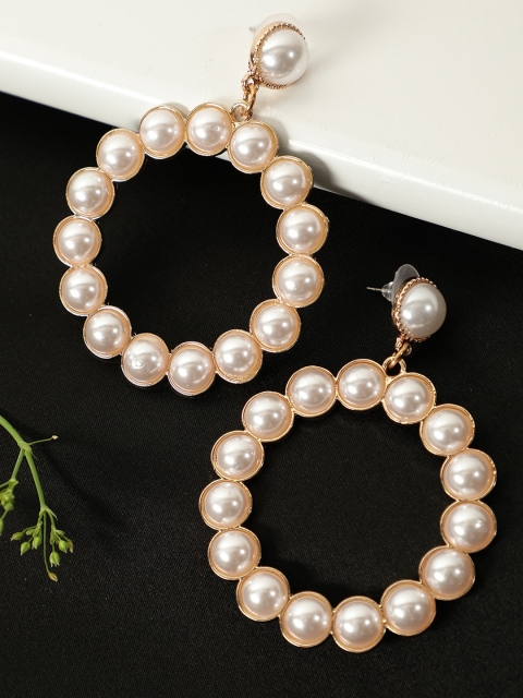 

AQUASTREET White Contemporary Pearl Drop Earrings