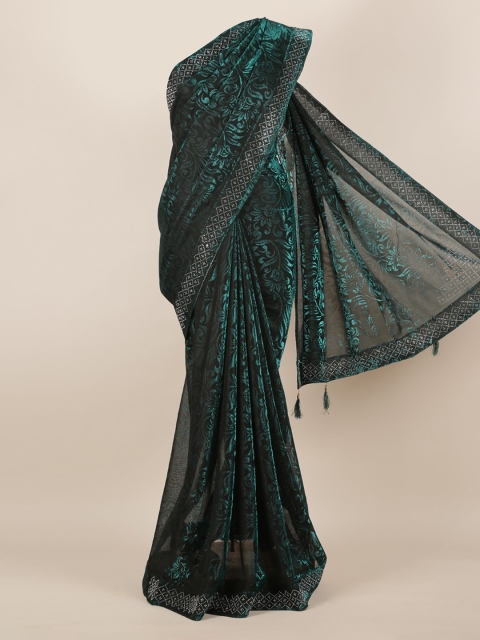 

Pothys Green Woven Design Jute Silk Saree