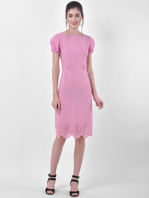 

Eavan Women Pink Solid Sheath Dress