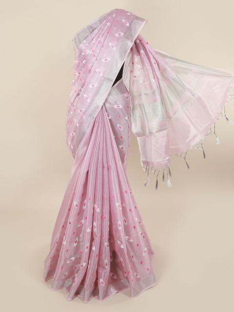 

Pothys Pink Woven Design Cotton Blend Saree