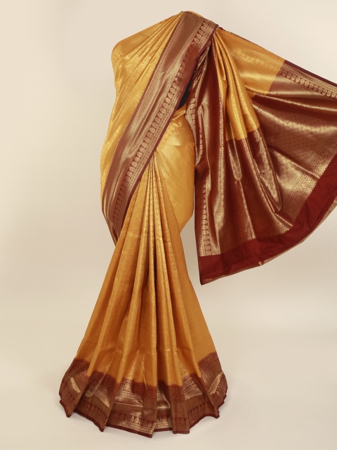 

Pothys Brown Woven Design Pure Silk Saree