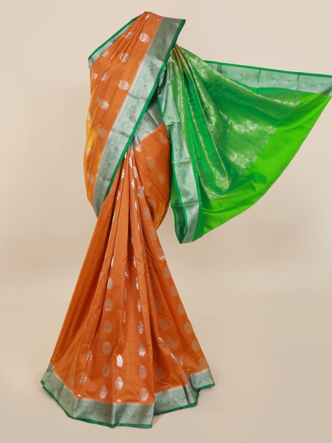 

Pothys Mustard & Green Art Silk Woven Design Saree