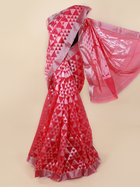 

Pothys Pink Woven Design Silk Cotton Saree