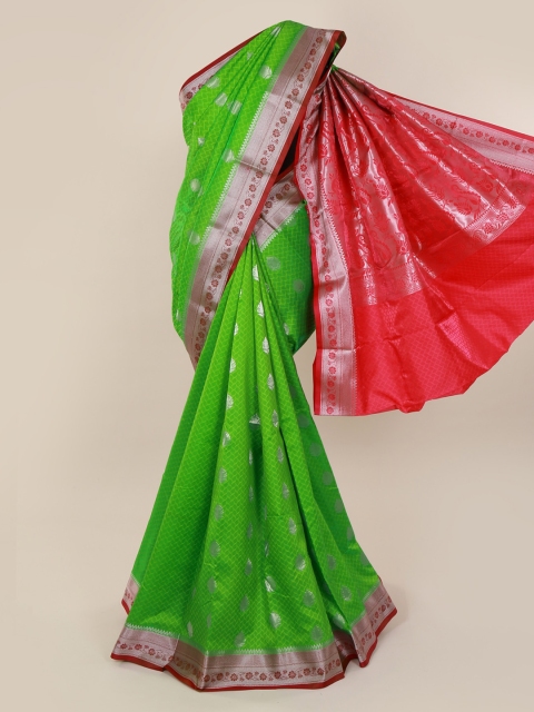 

Pothys Green & Red Art Silk Woven Design Saree