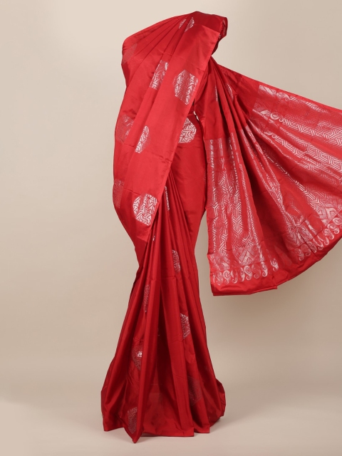 

Pothys Red Woven Design Silk Cotton Saree